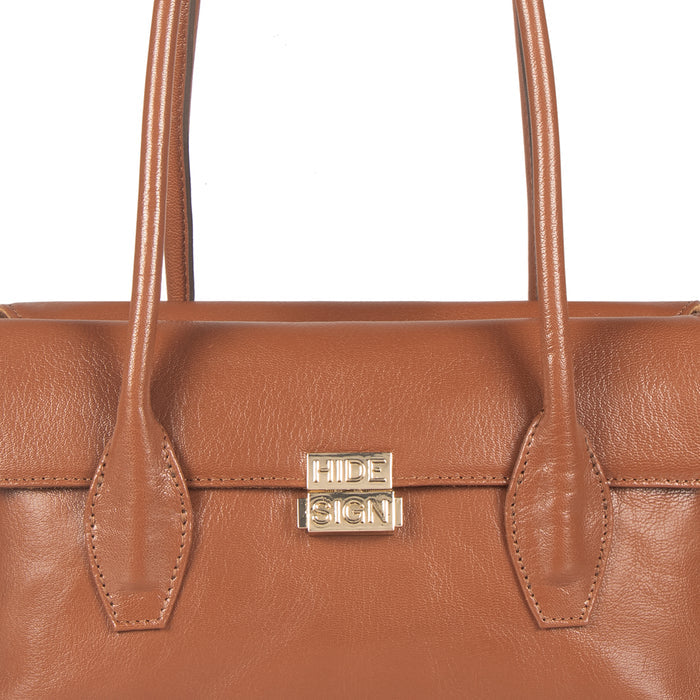 Alps 03 Tan Leather Shoulder Bag