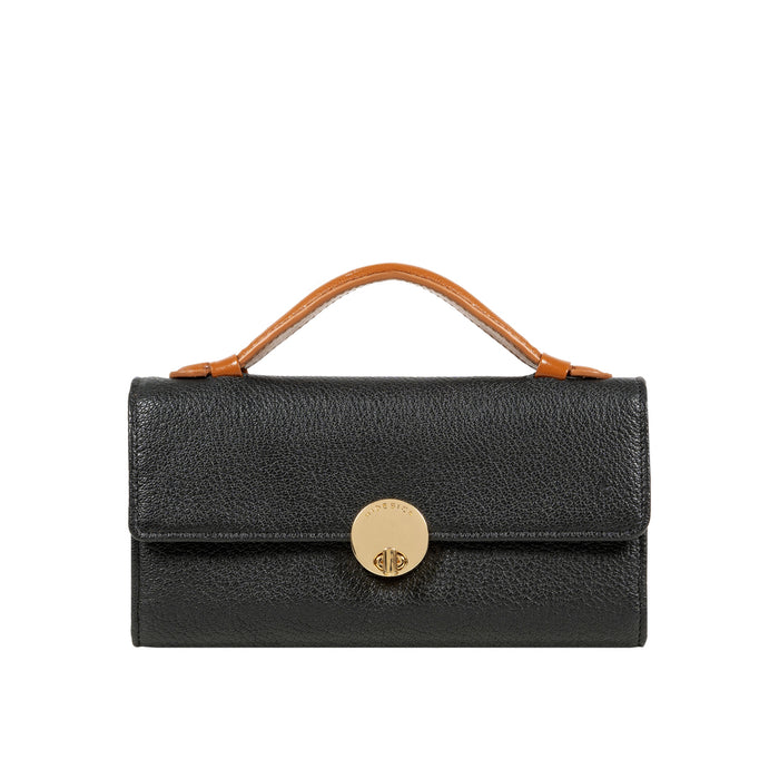 Alps W1 Black Leather Trifold Wallet