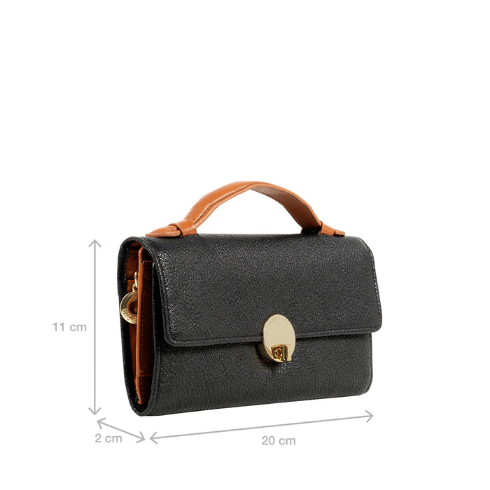 Alps W1 Black Leather Trifold Wallet