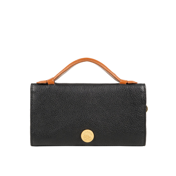 Alps W1 Black Leather Trifold Wallet