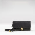 Alps W2 Black Leather Sling Wallet