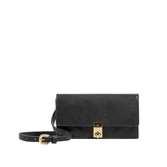 Alps W2 Black Leather Sling Wallet