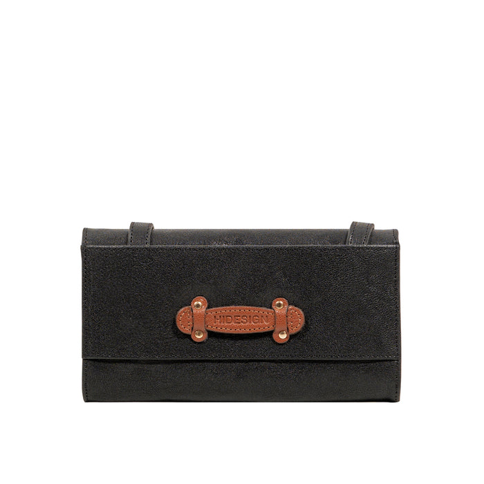 Alps W2 Black Leather Sling Wallet