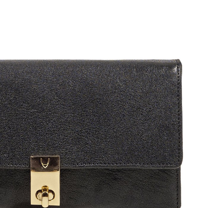 Alps W2 Black Leather Sling Wallet
