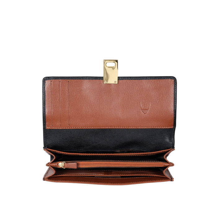 Alps W2 Black Leather Sling Wallet