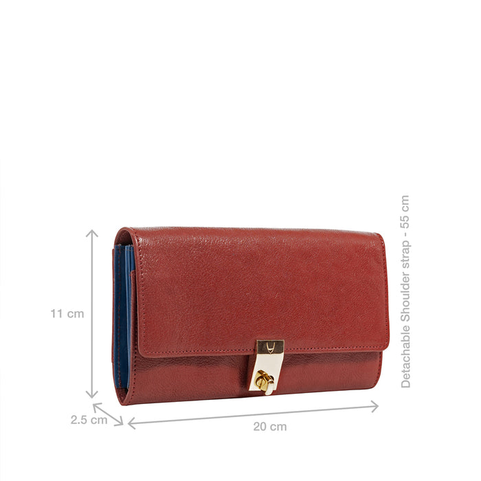 Alps W2 Red Leather Sling Wallet