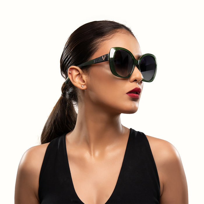 Althea Women's Grey Butterfly Sunglasses