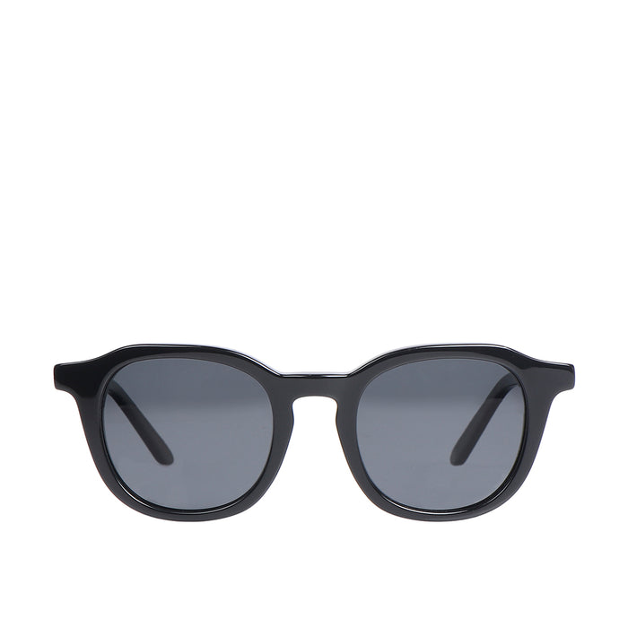 Amalfi Unisex Black Round Sunglasses
