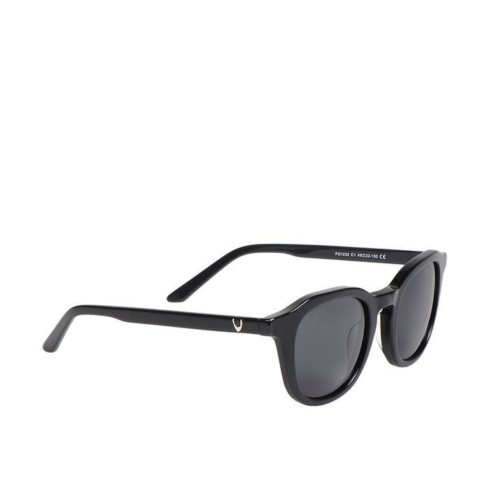 Amalfi Unisex Black Round Sunglasses