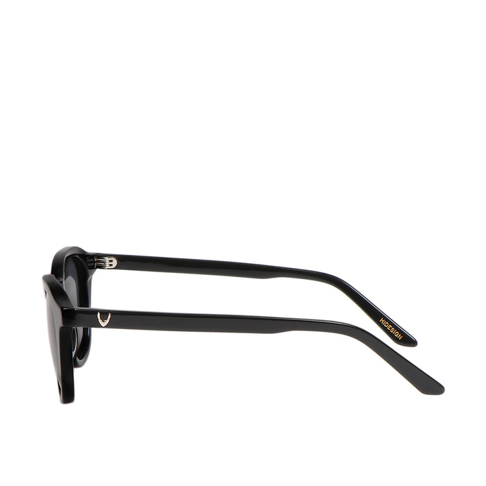 Amalfi Unisex Black Round Sunglasses