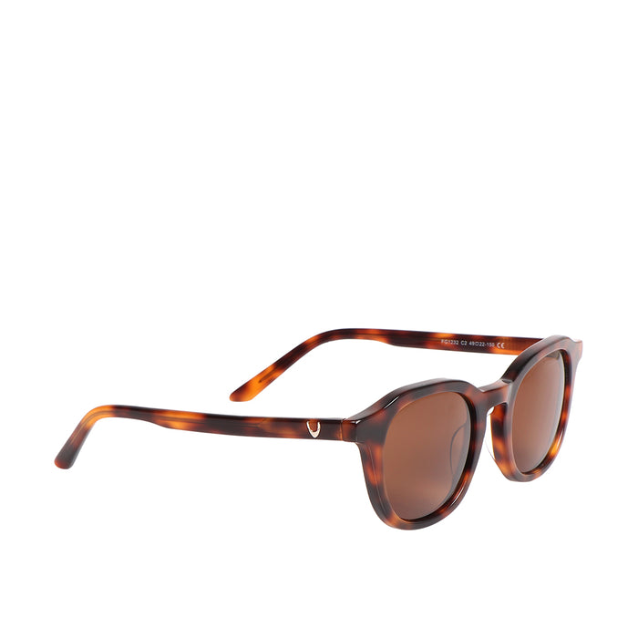 Amalfi Unisex Brown Round Sunglasses