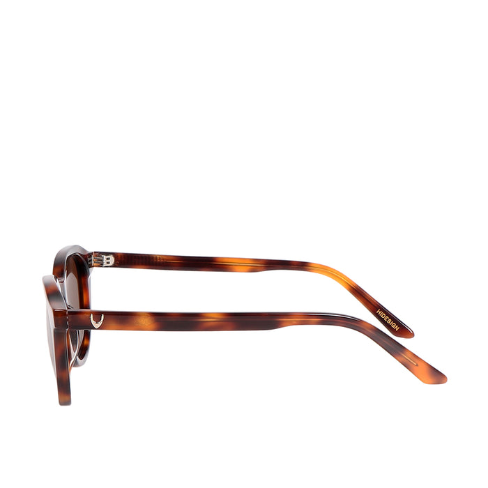 Amalfi Unisex Brown Round Sunglasses