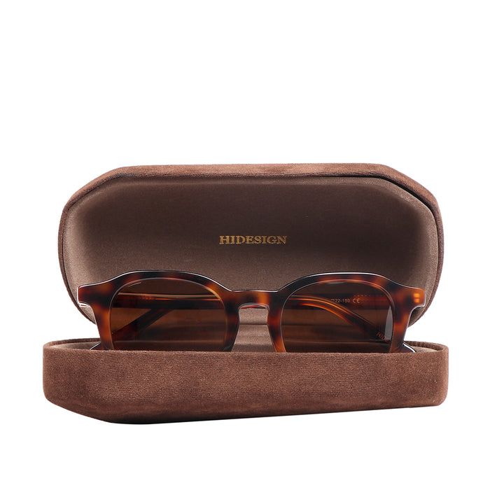 Amalfi Unisex Brown Round Sunglasses