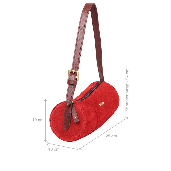 Amy 01 Red Leather Shoulder Bag