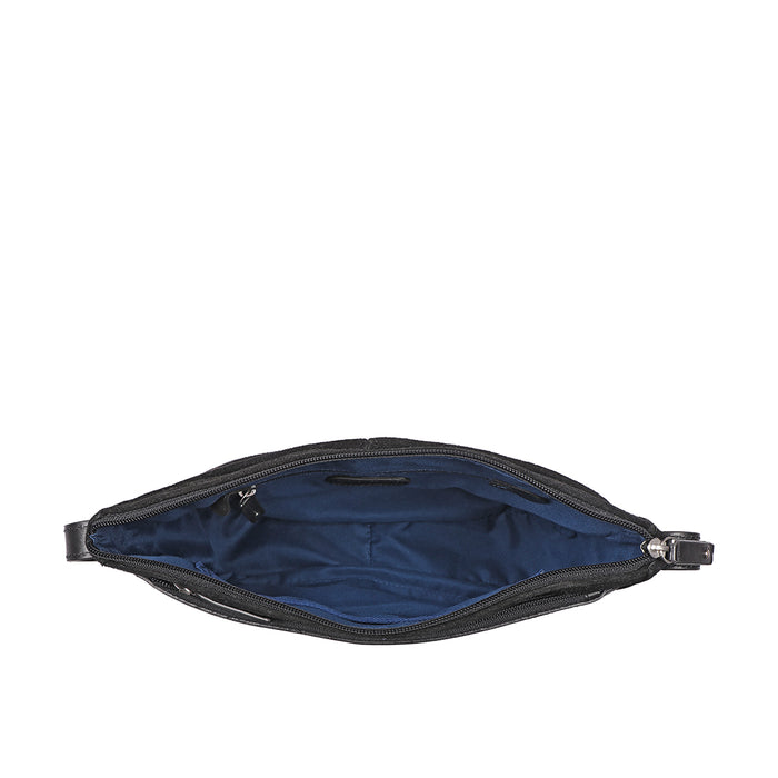 Amy 03 Black Leather Shoulder Bag