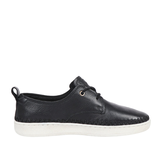 Andes Women's Black Leather Lace Up Shoes
