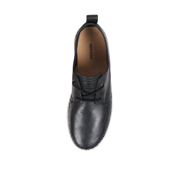 Andes Women's Black Leather Lace Up Shoes