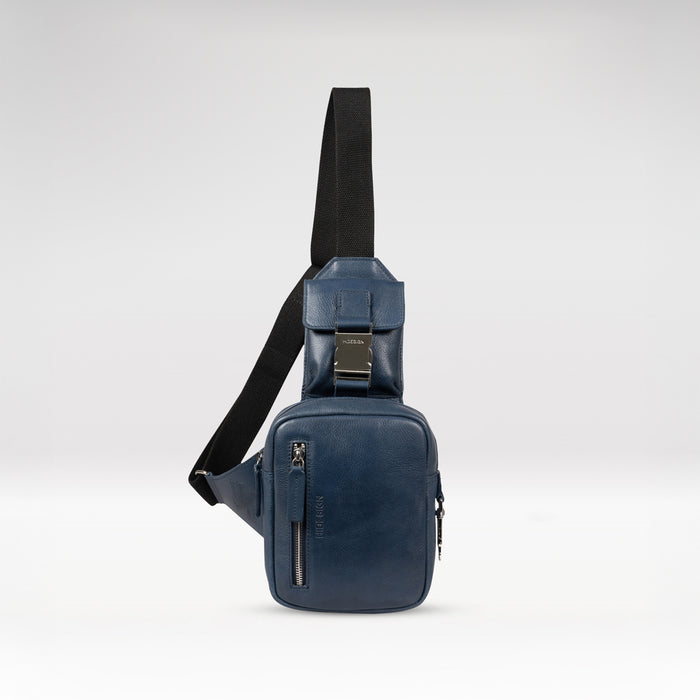Andover 01 Blue Leather  Crossbody