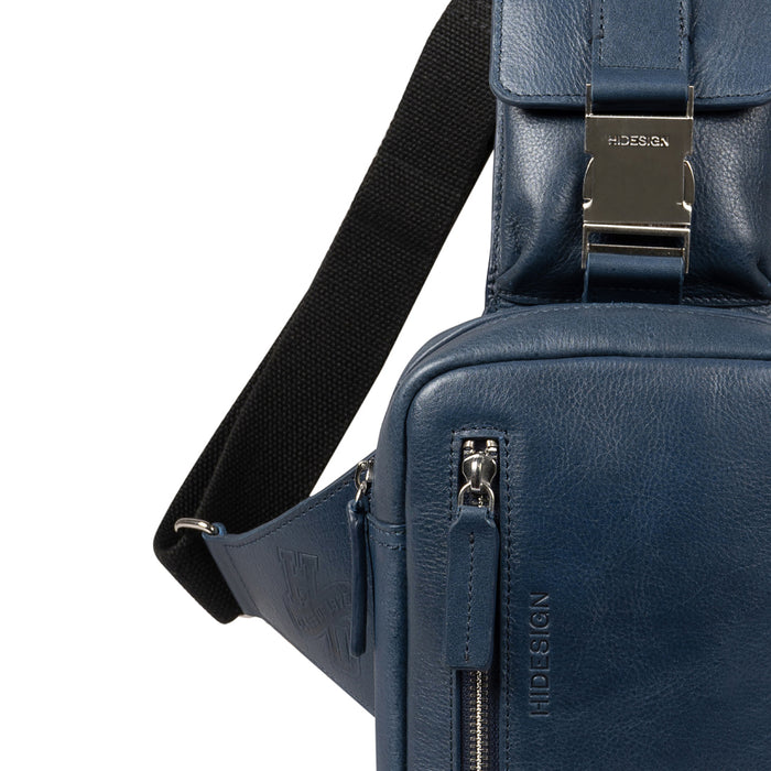 Andover 01 Blue Leather  Crossbody