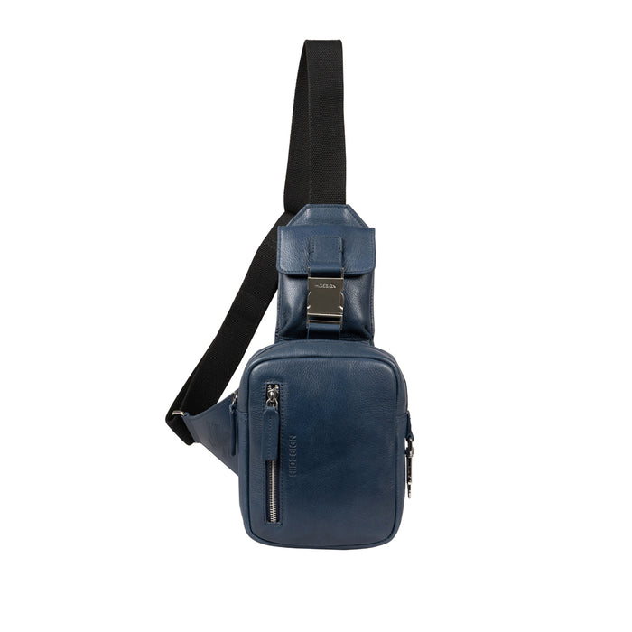 Andover 01 Blue Leather  Crossbody