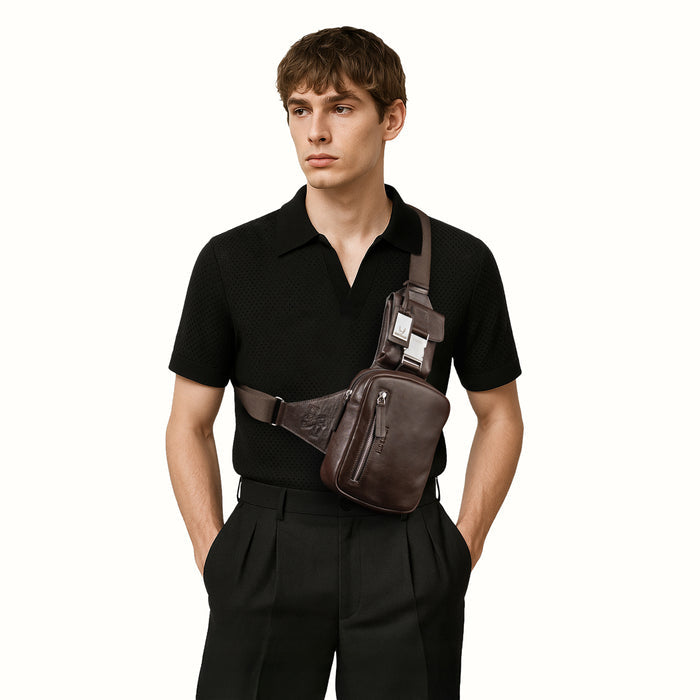 Andover 01 Brown Leather  Crossbody
