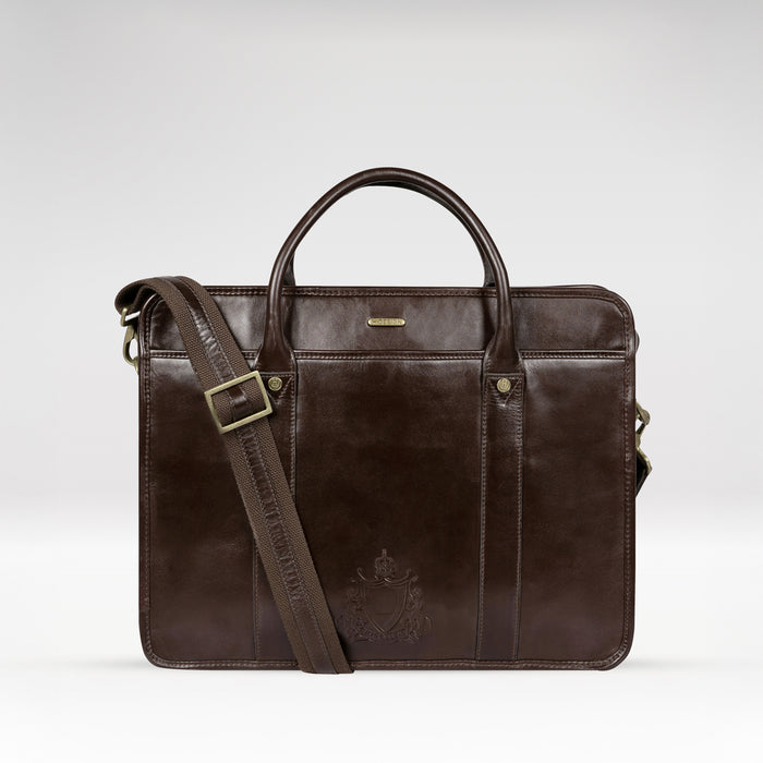 Andover 02 Brown Leather  Briefcase