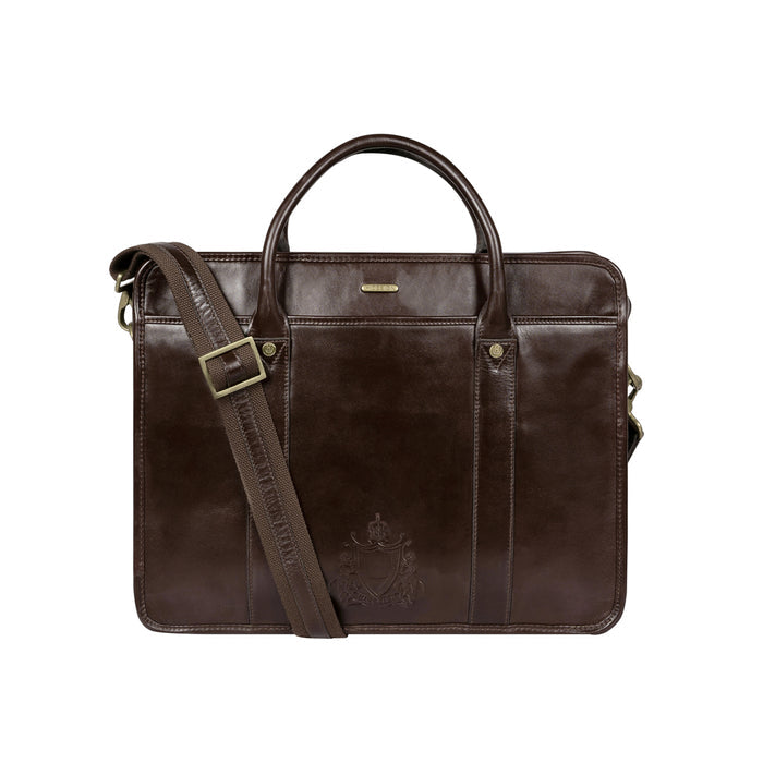 Andover 02 Brown Leather  Briefcase
