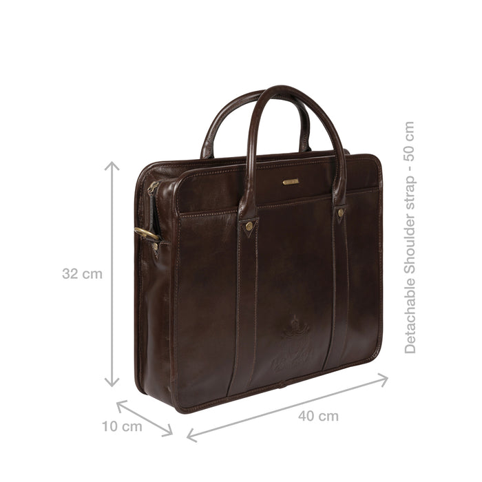 Andover 02 Brown Leather  Briefcase