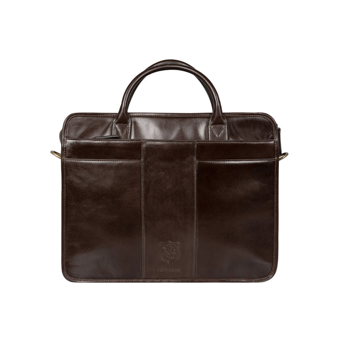 Andover 02 Brown Leather  Briefcase