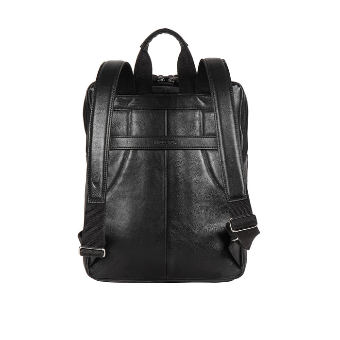 Andover 03 Black Leather  Backpack