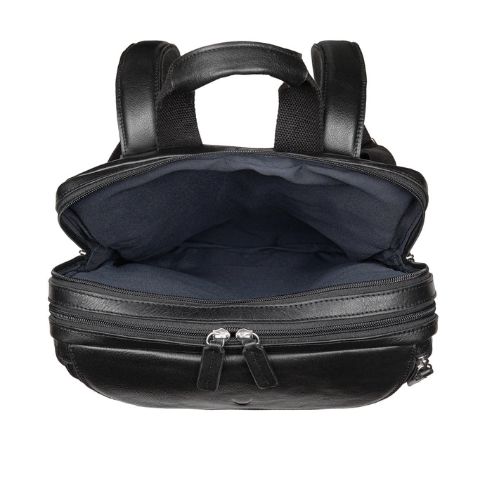 Andover 03 Black Leather  Backpack