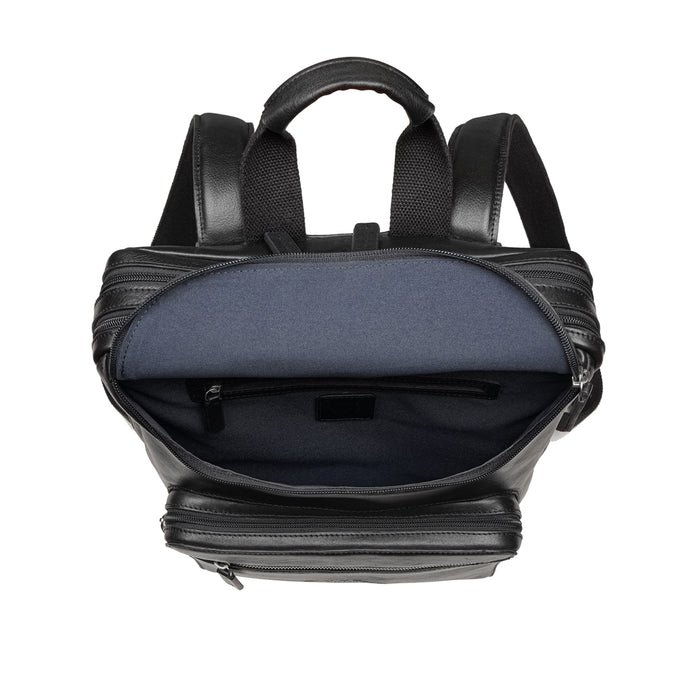Andover 03 Black Leather  Backpack
