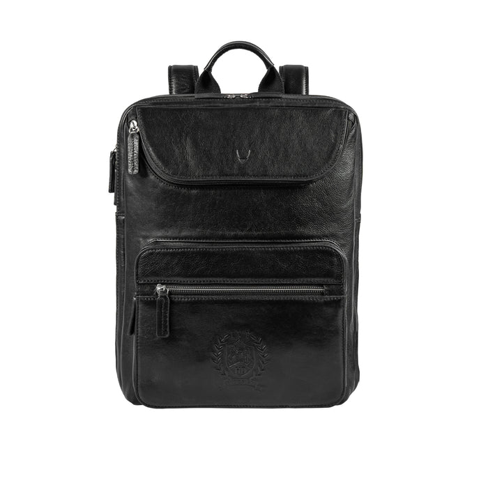 Andover 03 Black Leather  Backpack