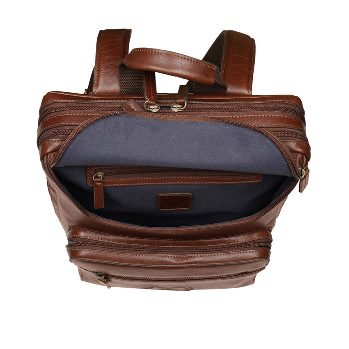 Andover 03 Tan Leather  Backpack