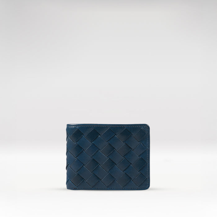 Andover W1 Blue Leather Bi-Fold Wallet