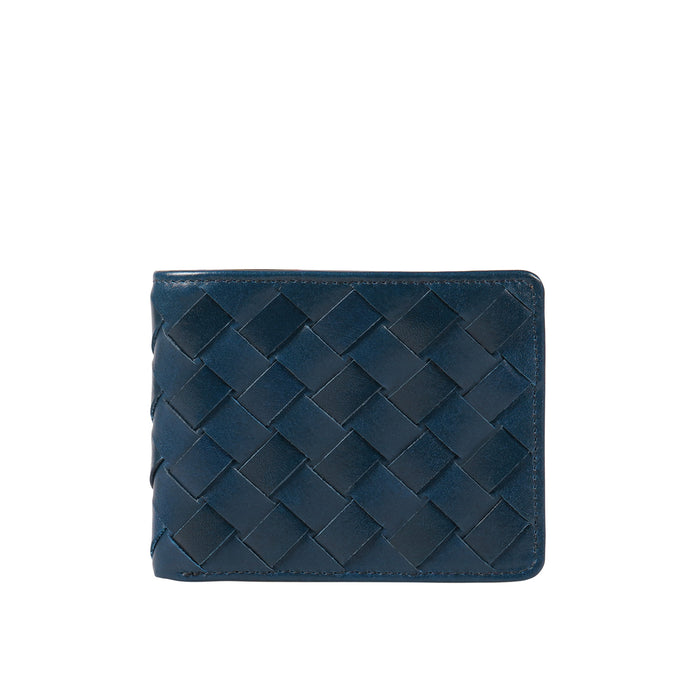 Andover W1 Blue Leather Bi-Fold Wallet