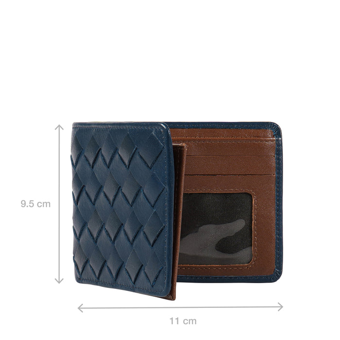 Andover W1 Blue Leather Bi-Fold Wallet