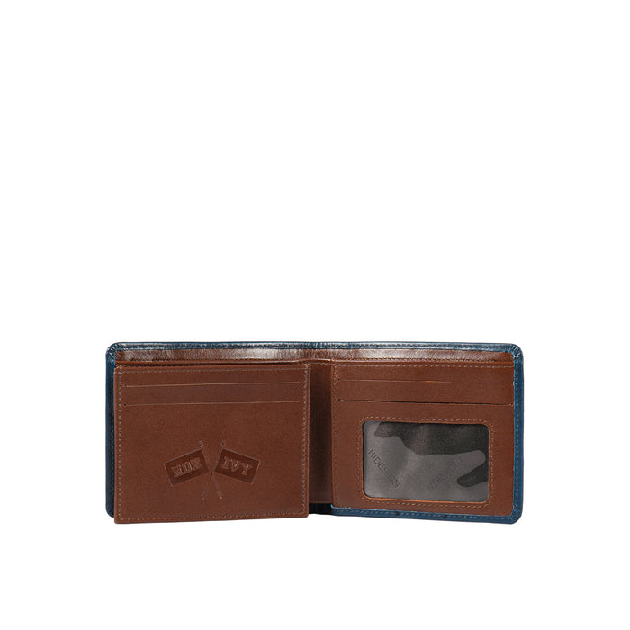 Andover W1 Blue Leather Bi-Fold Wallet