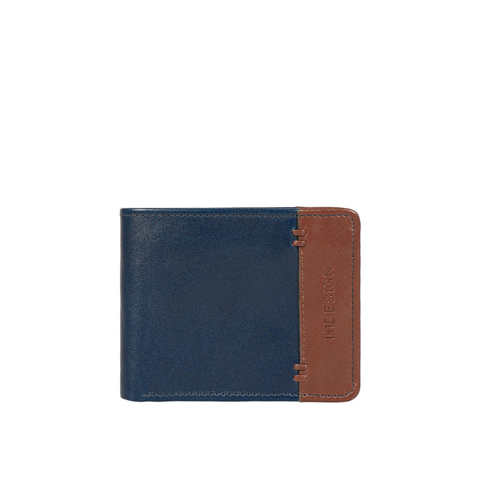Andover W2 Blue Leather Trifold Wallet