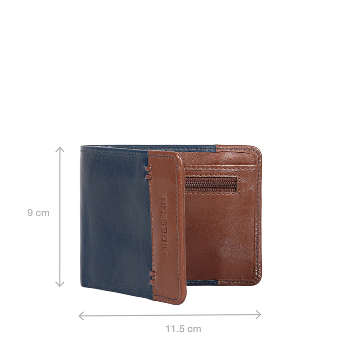 Andover W2 Blue Leather Trifold Wallet
