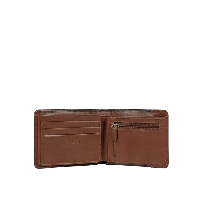 Andover W2 Brown Leather Trifold Wallet