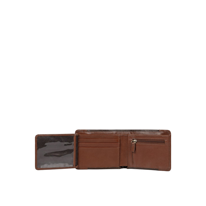 Andover W2 Brown Leather Trifold Wallet