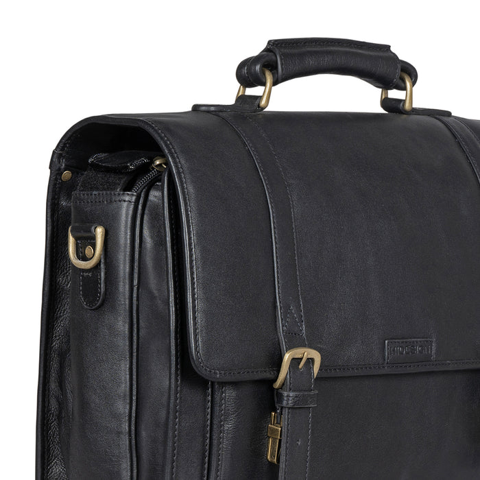 Andre 4215 Black Leather  Briefcase