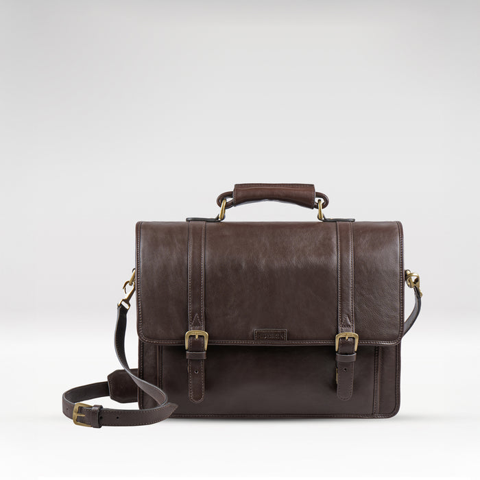 Andre 4215 Brown Leather  Briefcase