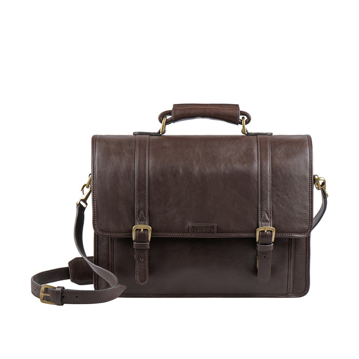 Andre 4215 Brown Leather  Briefcase
