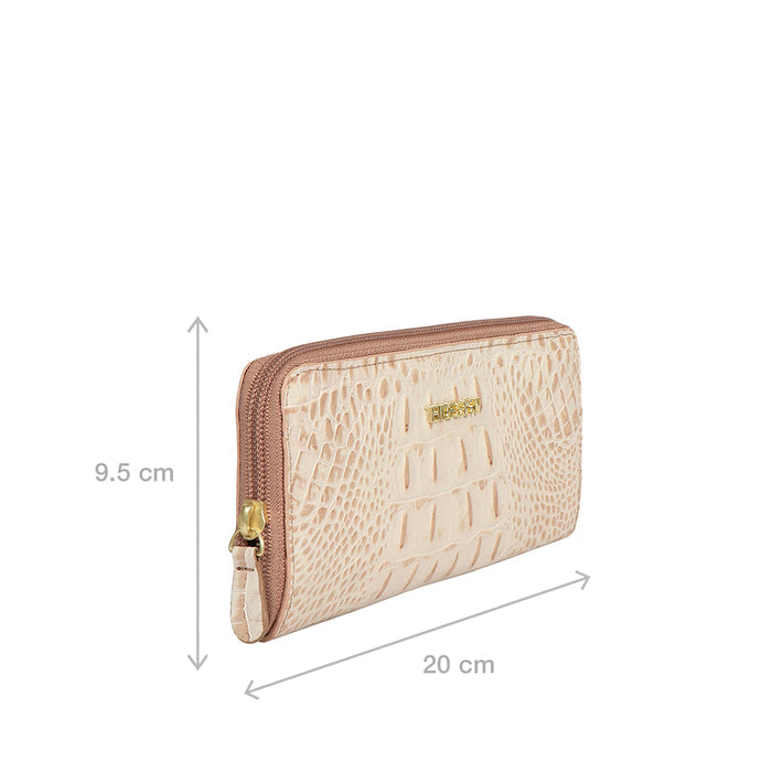 Angara W2 Sb Brown Leather Zip Around Wallet