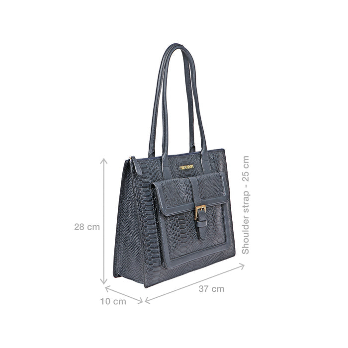 Angelina Sb 02 Blue Leather Laptop Bag