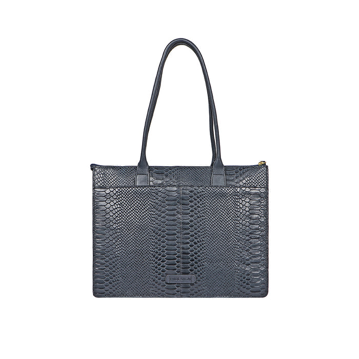 Angelina Sb 02 Blue Leather Laptop Bag