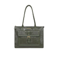 Angelina Sb 02 Green Leather Laptop Bag