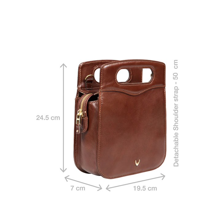 Antoinette 01 Brown Leather Crossbody